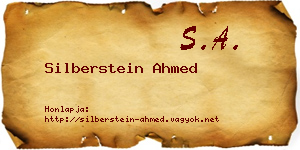 Silberstein Ahmed névjegykártya
